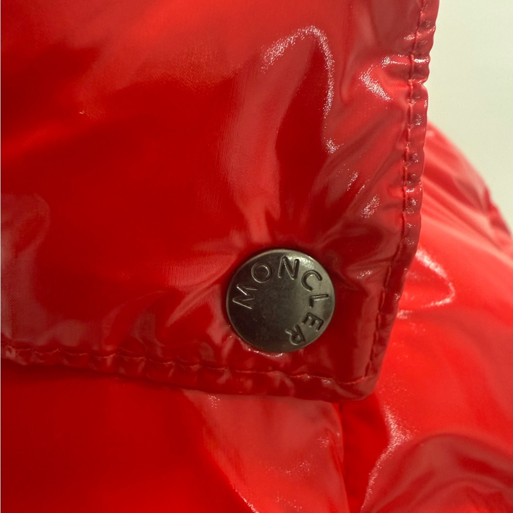Moncler Women’s Bright Red Shiny Puffer Coat - Picture 7 of 9